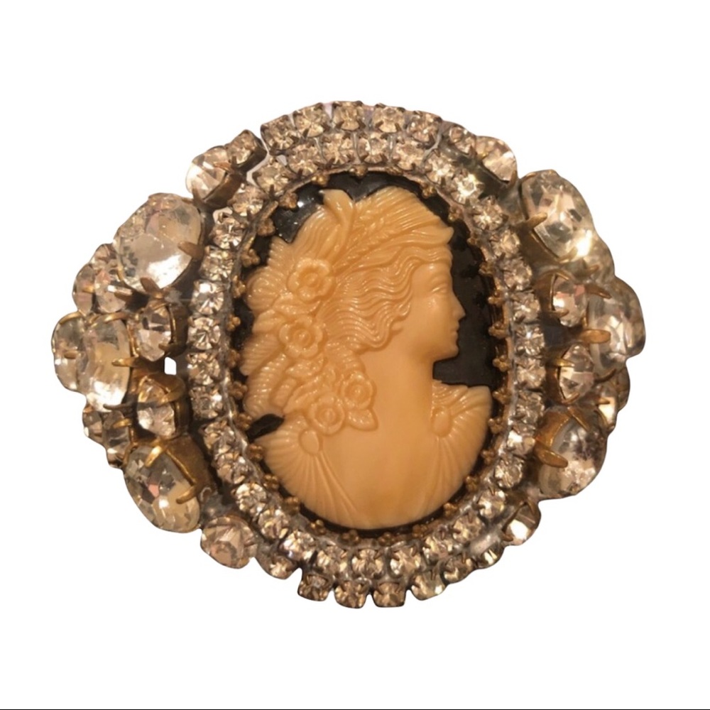 Vintage Cameo Cuff Bracelet
